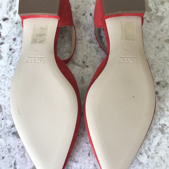 J.CREW NWT Red Lily SUEDE LEATHER Flats Shoes 7.5 - Picture 5 of 7